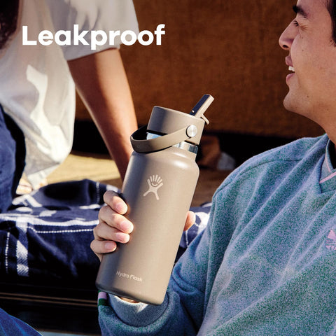 Hydro Flask being filled with ice showing easy-fill wide mouth benefit