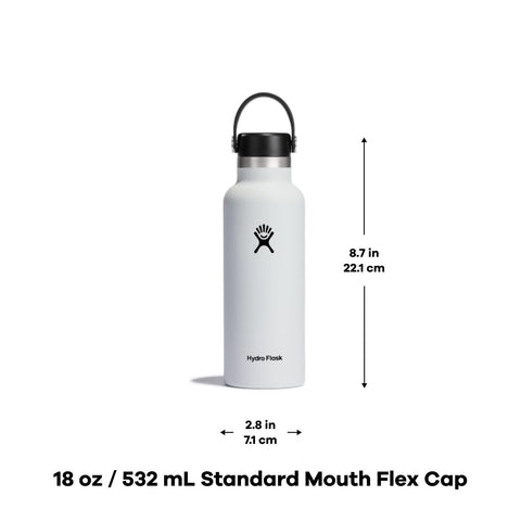 Hydro Flask 18 oz in car cupholder demonstrating portability and temperature control on commute