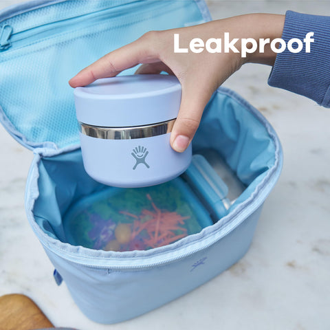 Hydro Flask food jar held in hand demonstrating 20 oz scale and carry convenience