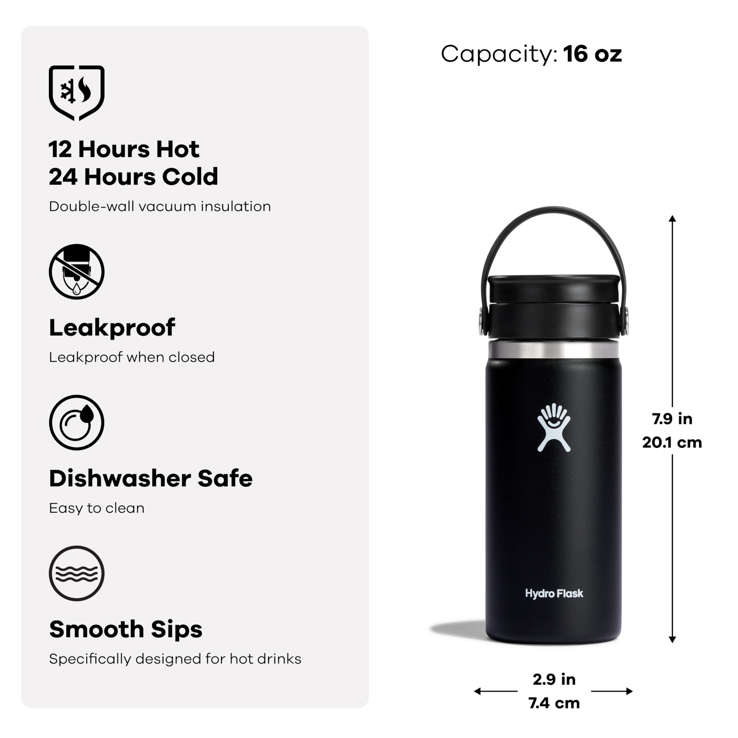 Hydro Flask being sipped during morning coffee showing convenient portability