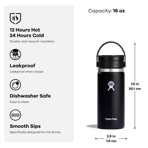 Hydro Flask being sipped during morning coffee showing convenient portability