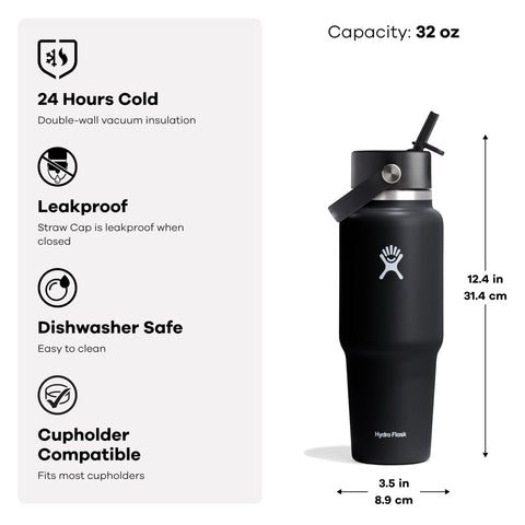 Hydro Flask open stainless-steel interior highlighting pure taste and durability