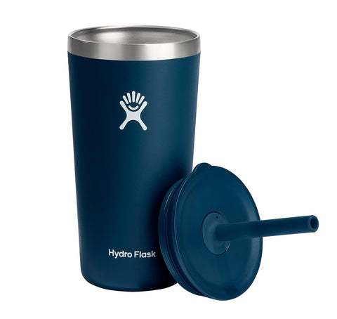 Hydro Flask lid components laid out to show removable straw for cleaning
