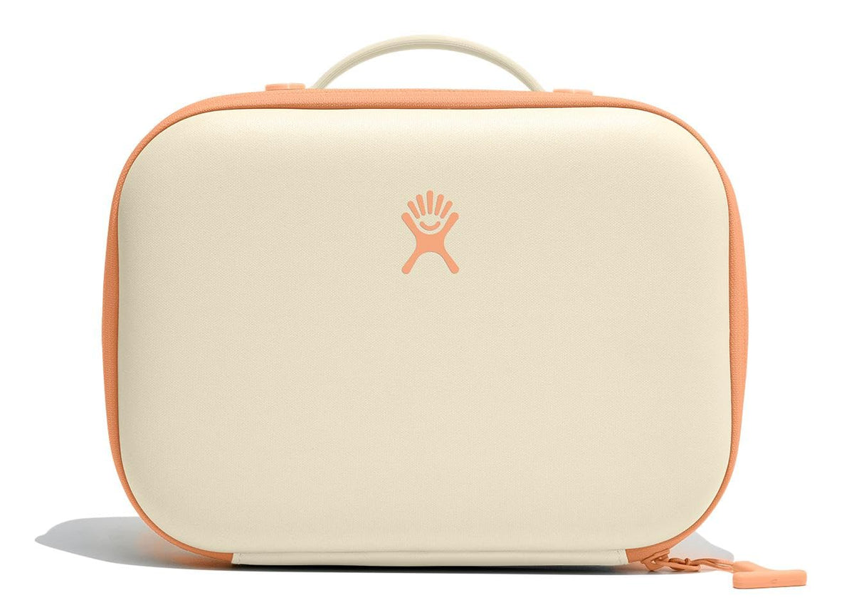 Hydro Flask lunch box front packaging in coconut cream showing durable exterior and brand