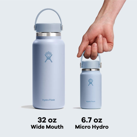 Hydro Flask micro side profile in vapor rose gold showing sleek durable finish