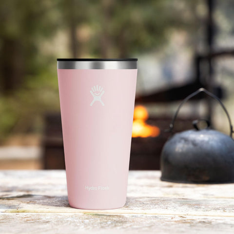 Hydro Flask press-in lid closeup demonstrating secure closure and splash protection