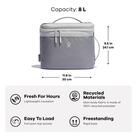 Hydro Flask beside bento box showing true-to-size capacity benefit