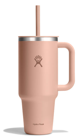 Hydro Flask Seacliff front view showing 40 oz capacity and durable finish for travel