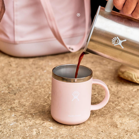 Hydro Flask stainless-steel interior close-up showing durable, flavor-preserving surface