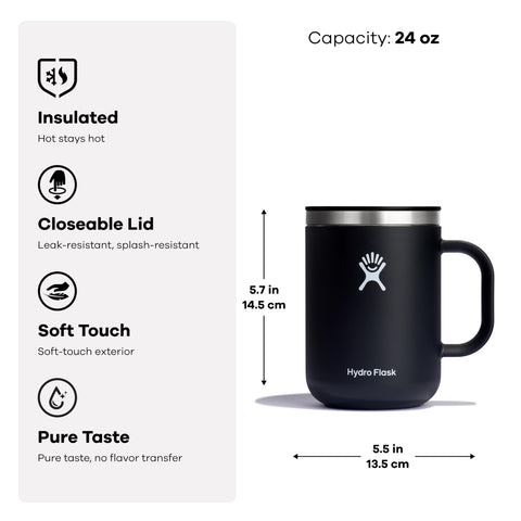 Hydro Flask soft-touch exterior texture demonstrating slip-resistance benefit