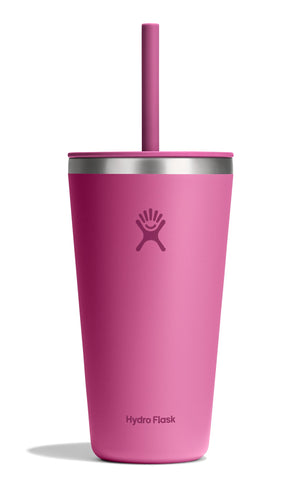 Hydro Flask front view showing Reef color and clear benefits for cold drinks