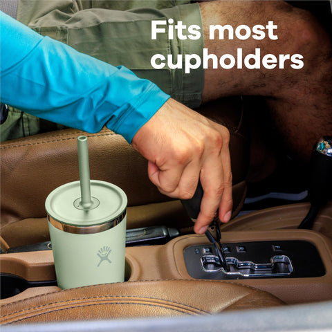 Hydro Flask interior and flexible straw detail highlighting easy cleaning