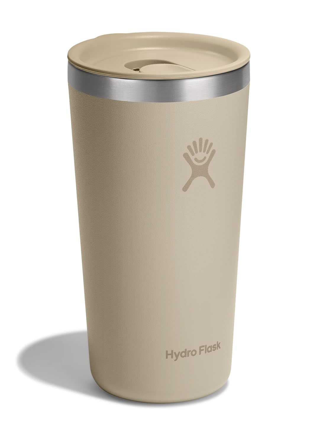 Hydro Flask close-up of press-in lid with slider showing leak-resistant sipping advantage