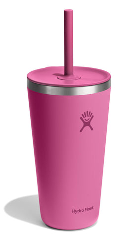 Hydro Flask side profile in a car cupholder demonstrating secure fit