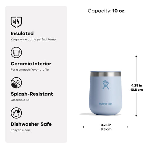 Hydro Flask held in hand illustrating portable, unbreakable tumbler for travel