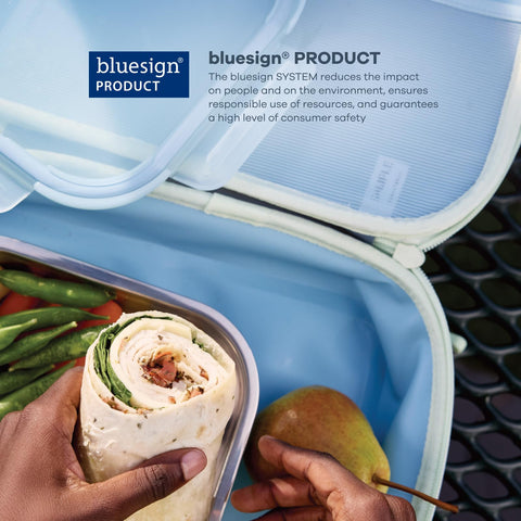 Hydro Flask lunch box beside kids bottle showing compatible pair for complete lunch benefit