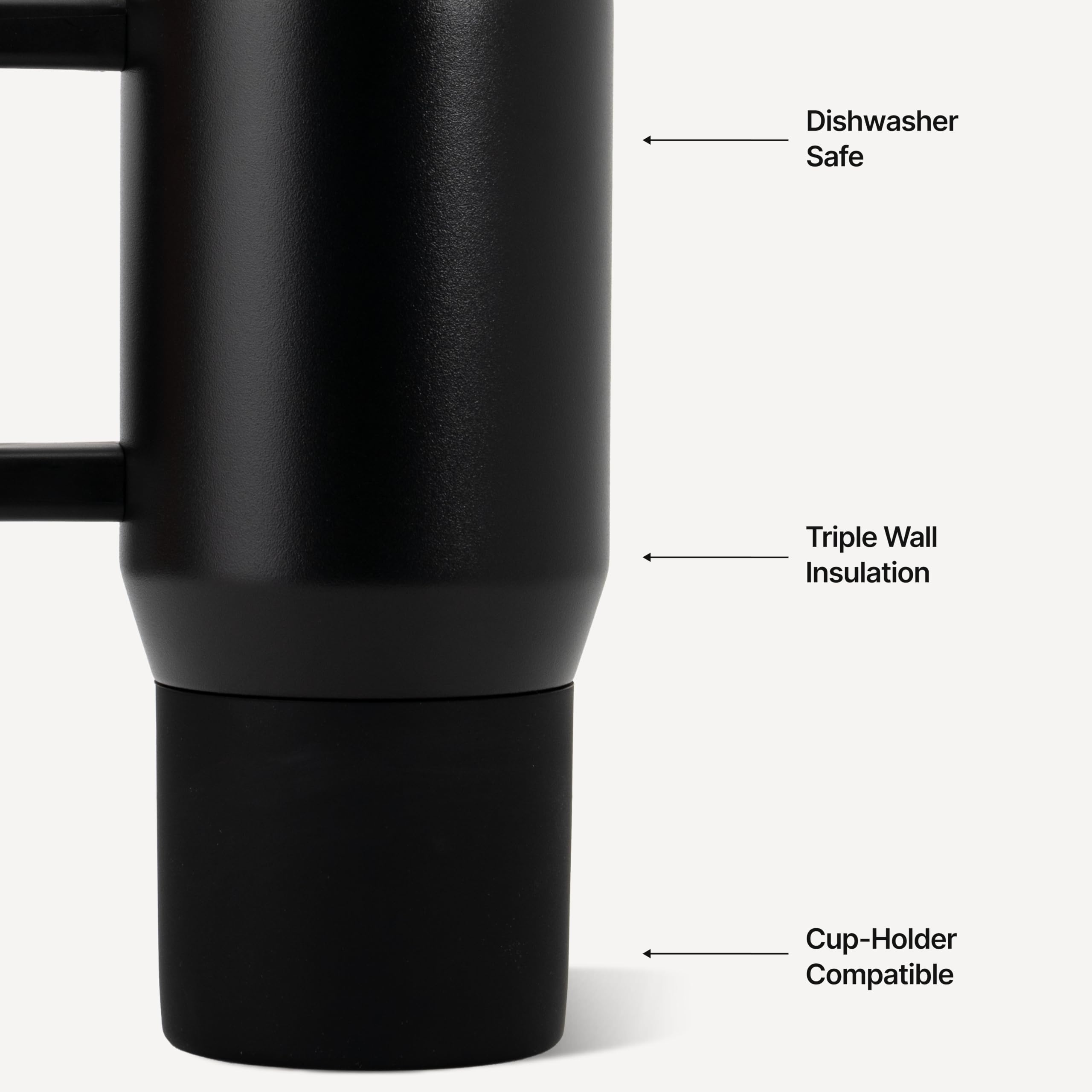 HydroJug flip-top soft-touch lid detail for leak-resistant one-handed use