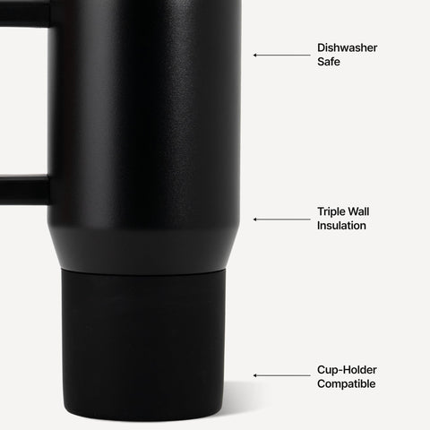 HydroJug flip-top soft-touch lid detail for leak-resistant one-handed use