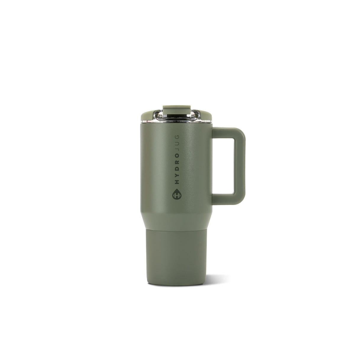 HydroJug Courtyard front view showing sleek mug and secure lid for commuting