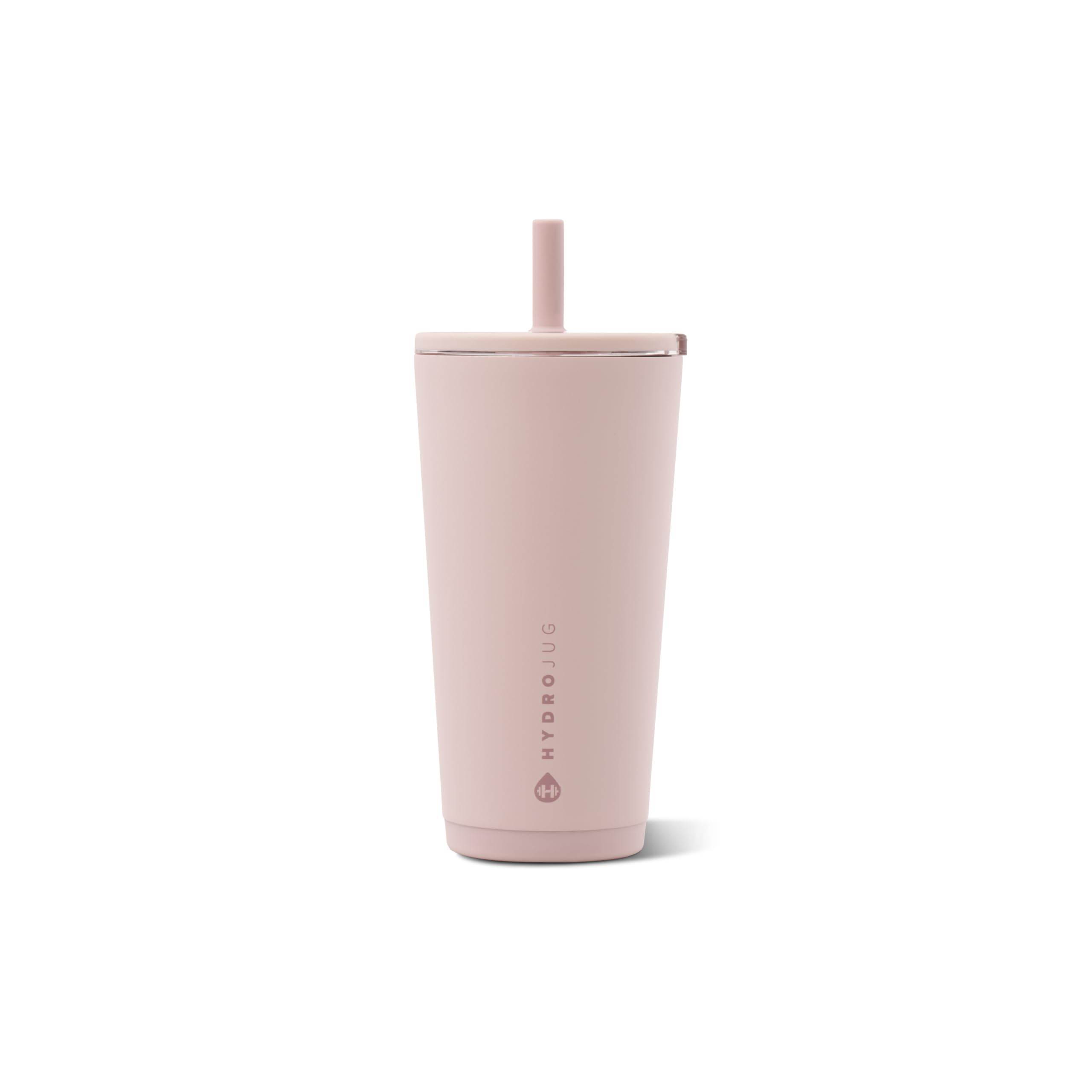 HydroJug dusty rose tumbler front view showing sleek design and capacity