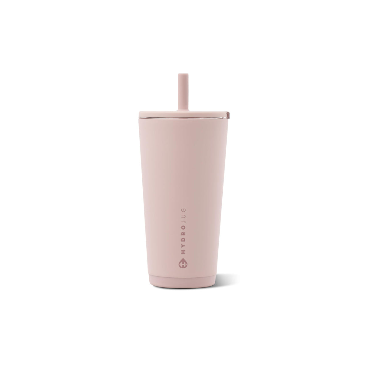 HydroJug dusty rose tumbler front view showing sleek design and capacity