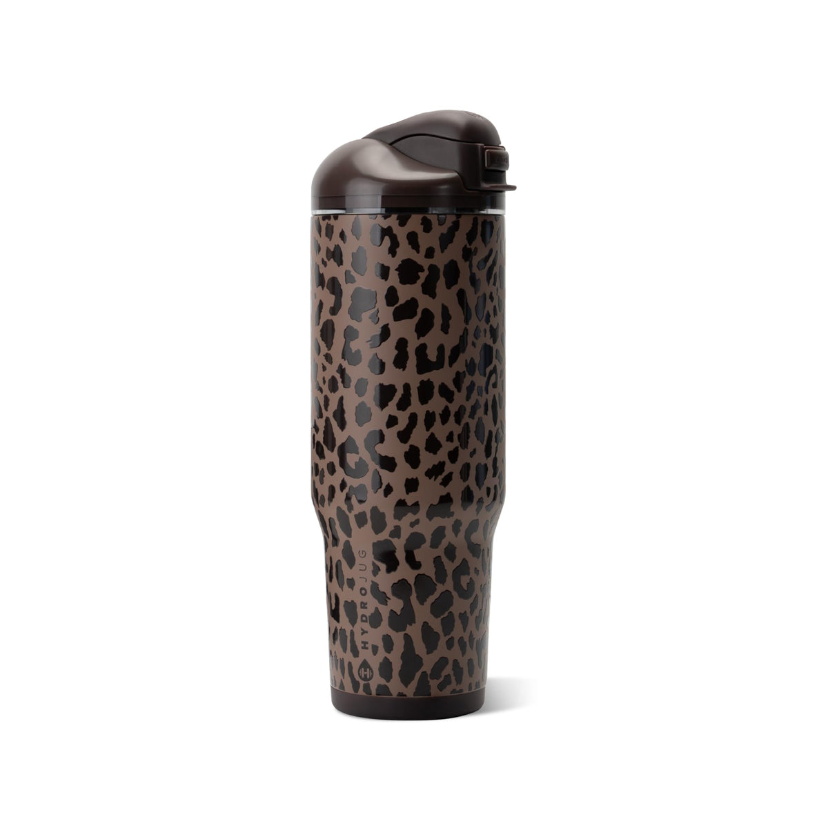 HydroJug Ease2o front view showing brown leopard finish and capacity benefit