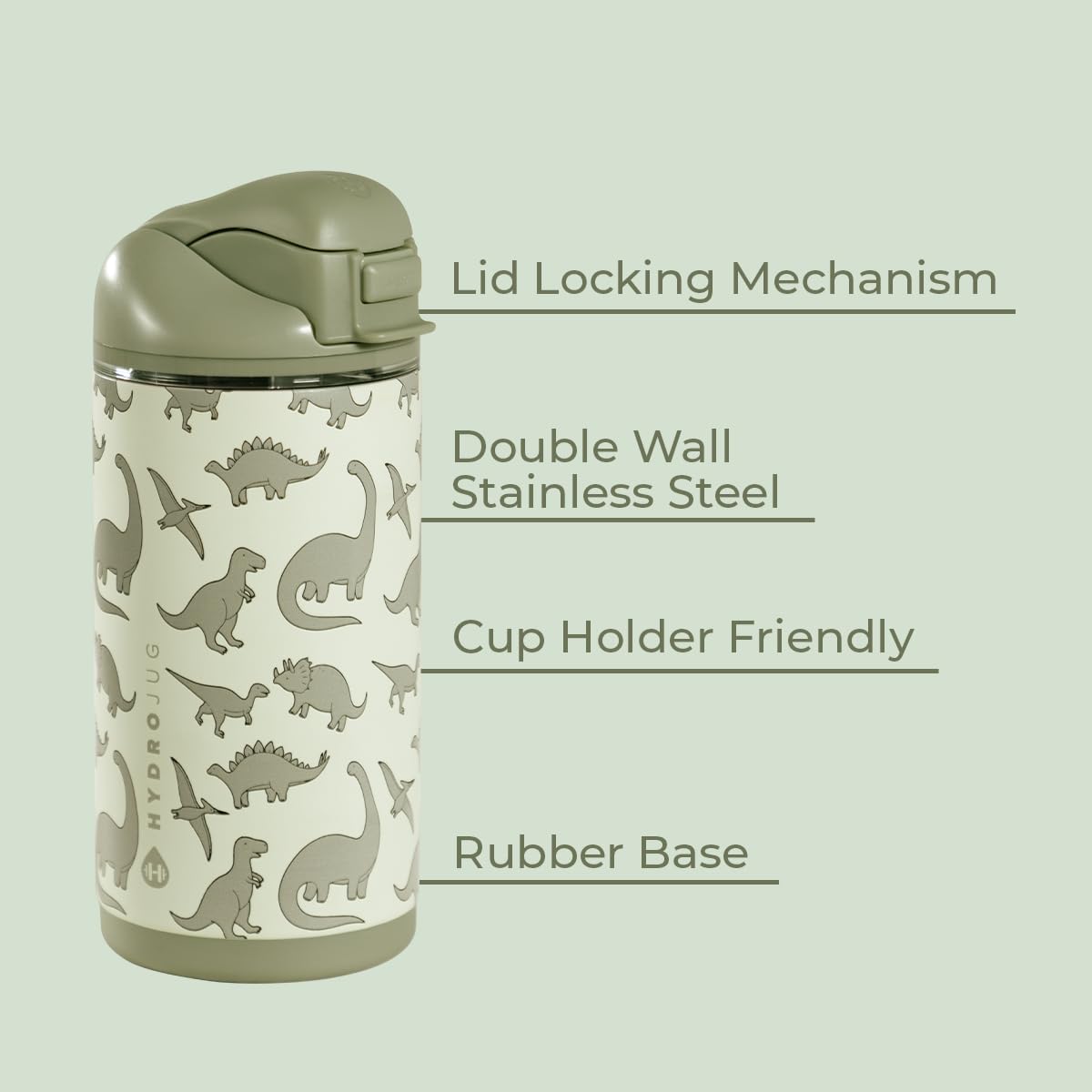 HydroJug Ease2o side view highlighting shape and easy grip for kids