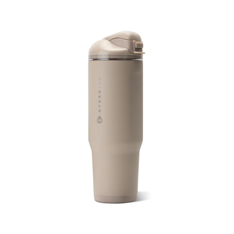HydroJug front view showing Dune finish and ergonomic shape for everyday carry