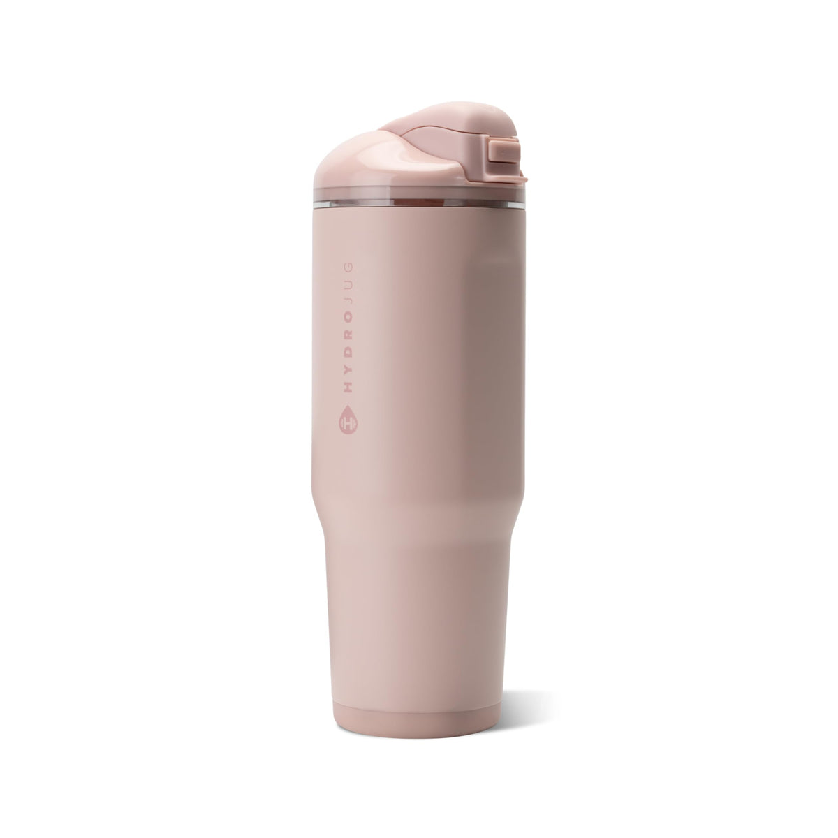 HydroJug Ease2o front view showing dusty rose finish and capacity benefit