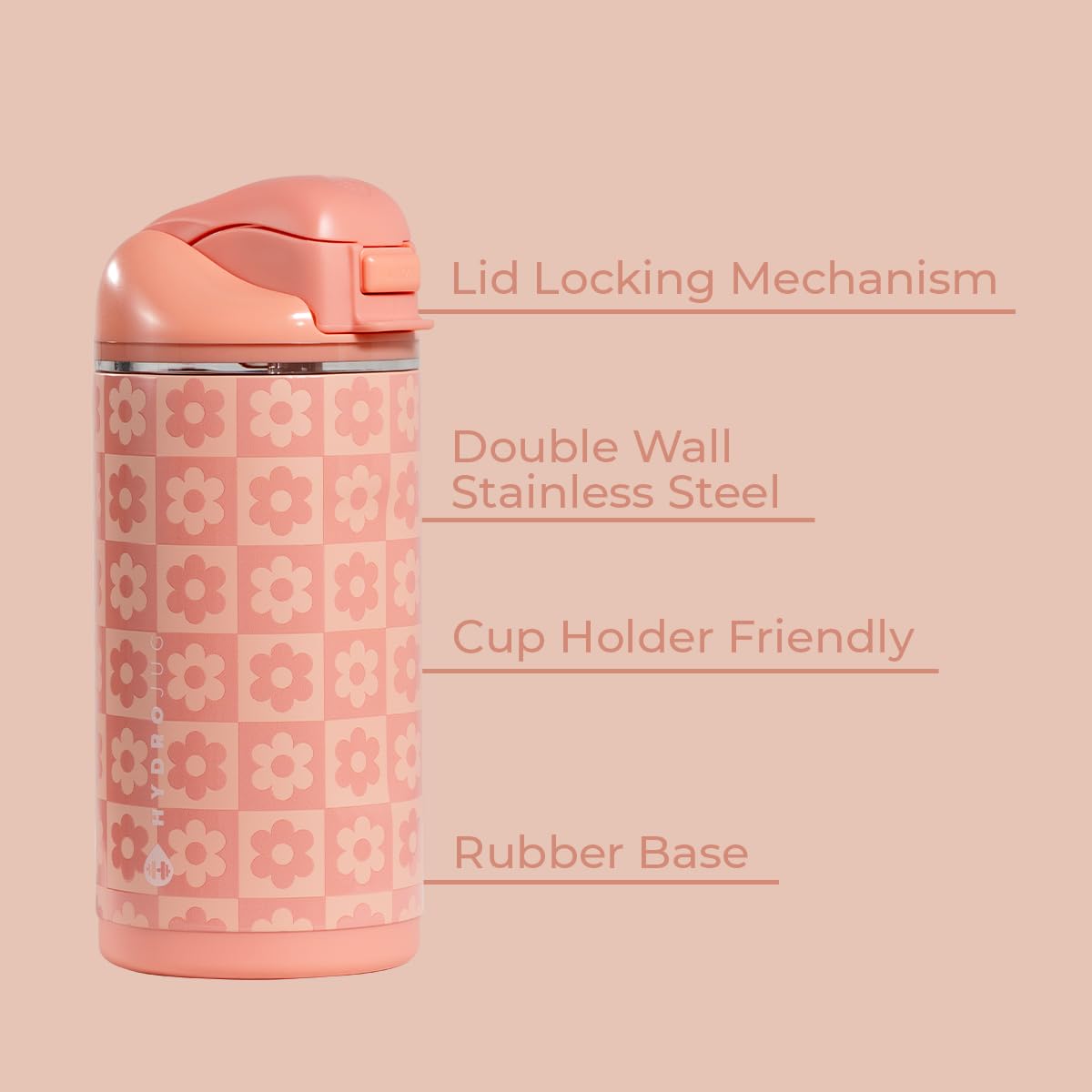 HydroJug Ease2o lid close-up showing dual straw and chug detail for easy sipping