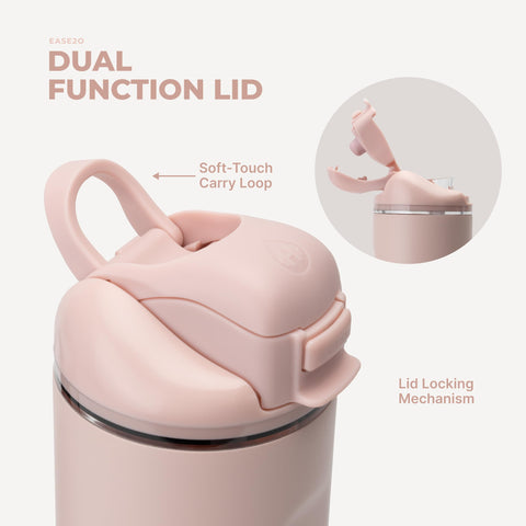HydroJug Ease2o base in cup holder demonstrating non-slip base and cup-holder-friendly fit