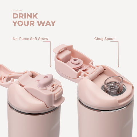 HydroJug Ease2o non-slip base in cup holder for stability and convenience