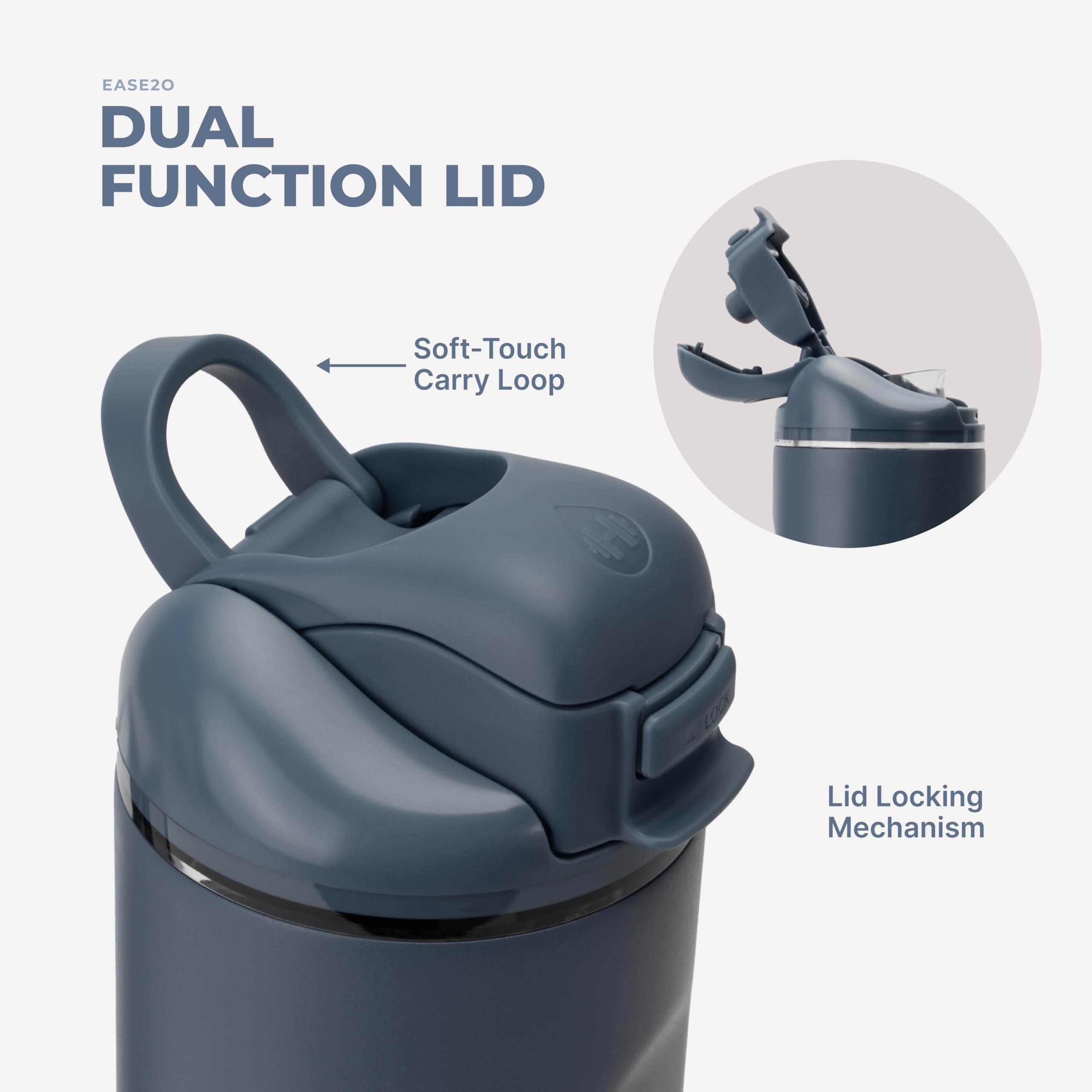 HydroJug Ease2o rubberized base and cup-holder fit for stable placement