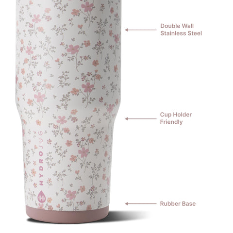 HydroJug straw detail highlighting soft sip comfort and leak resistance