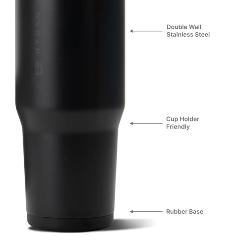 HydroJug straw mode in use for smooth sipping, comfortable drink control
