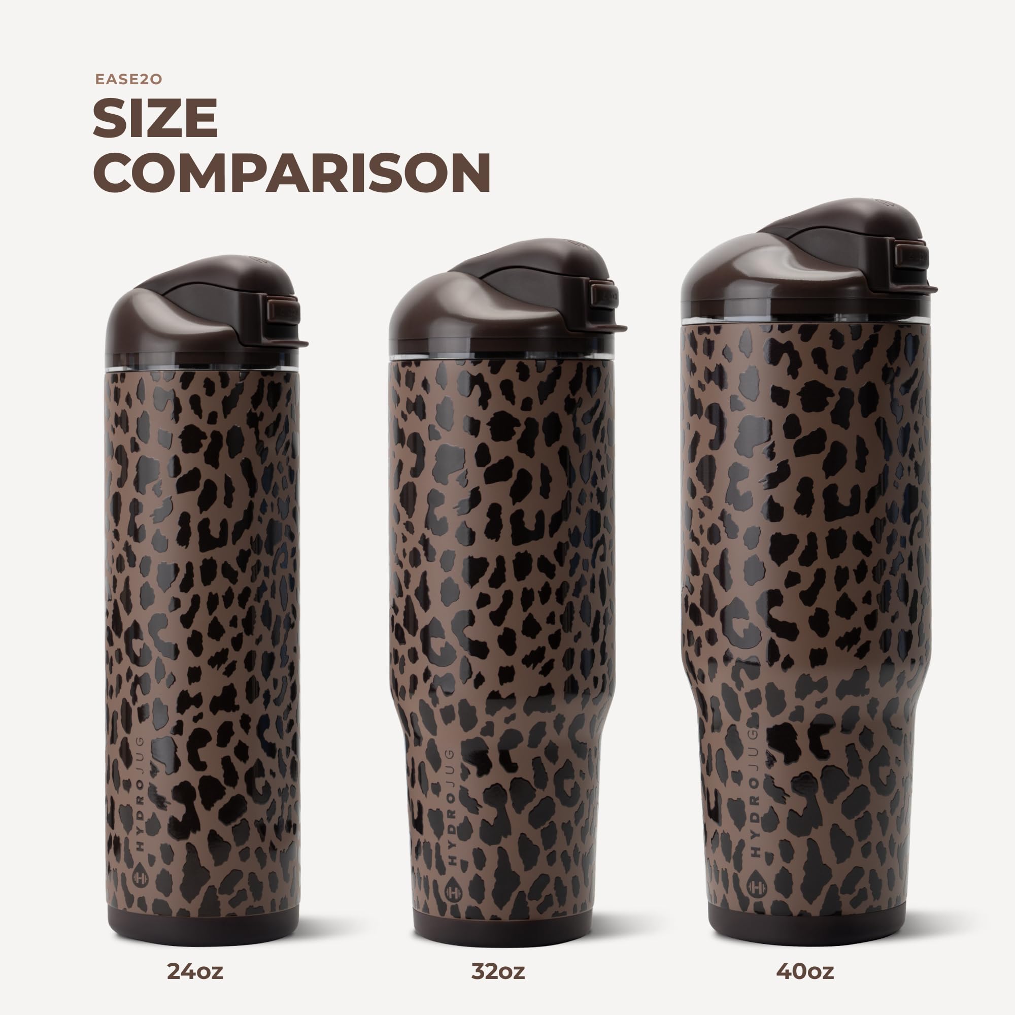HydroJug Ease2o brown leopard texture close-up showing durable finish