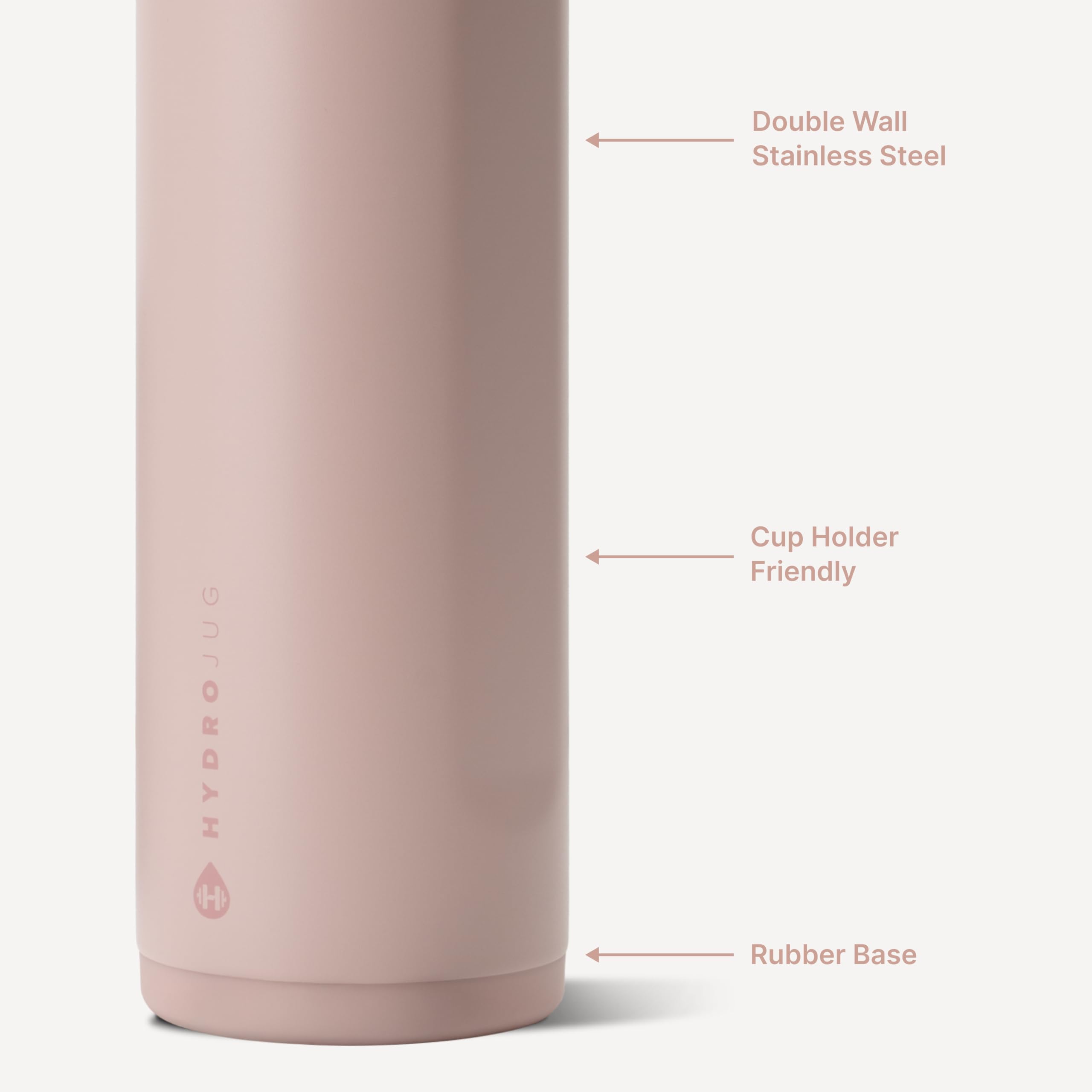 HydroJug Ease2o side showing water-level window for quick refill tracking and convenience