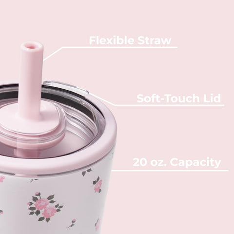 HydroJug flexible straw detail enabling convenient sipping on the move