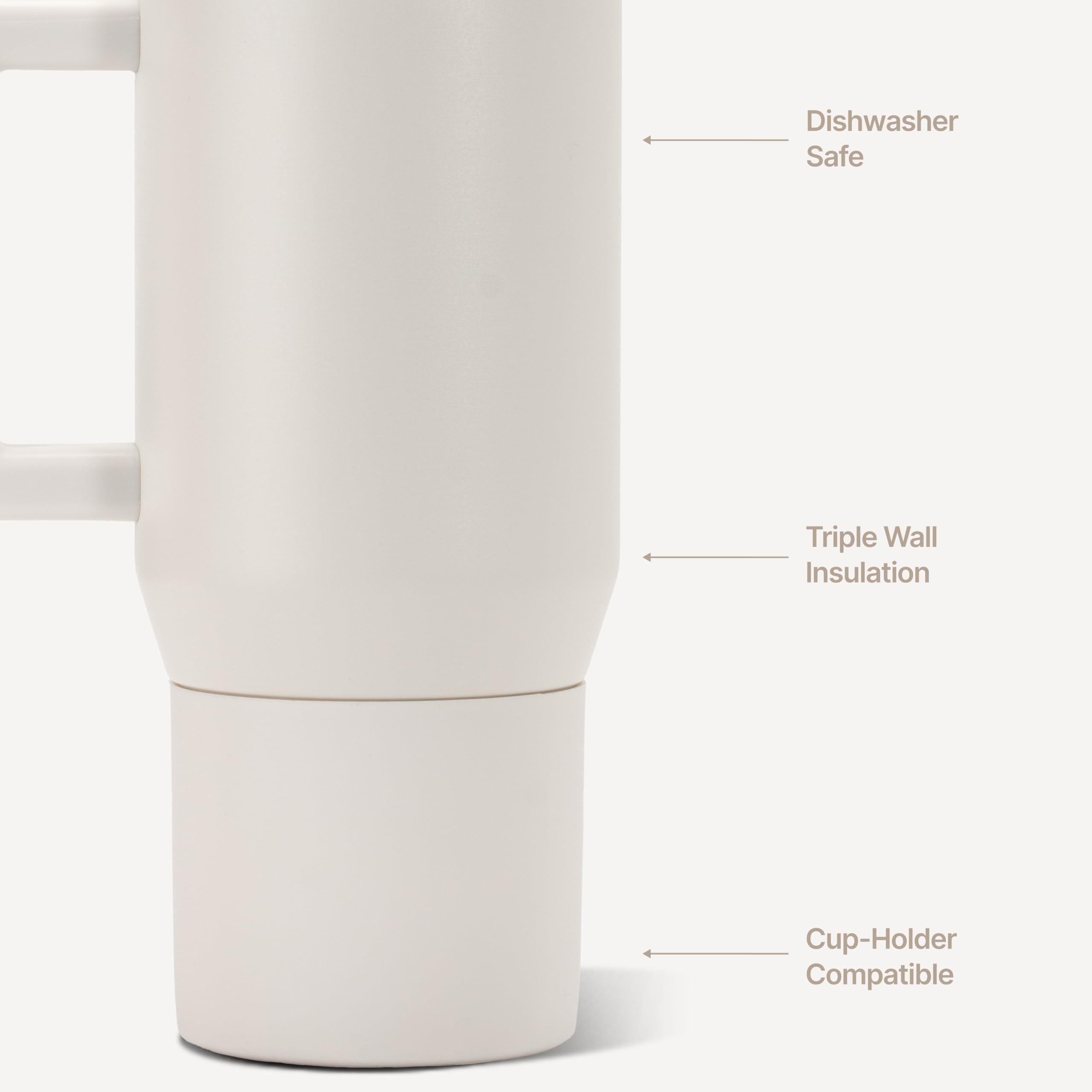 HydroJug flip-top lid detail for leak resistance and one-handed sipping benefit