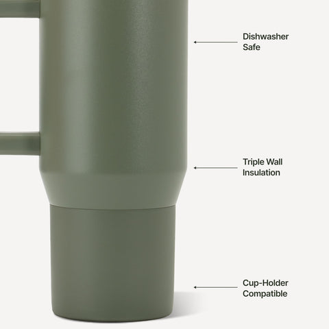 HydroJug flip-top lid detail with soft-touch seal to prevent spills