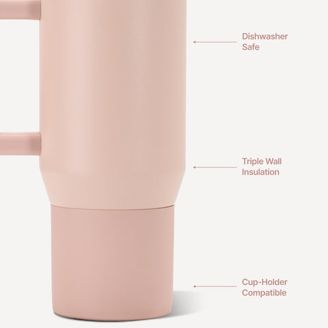 HydroJug flip-top lid detail highlighting leak-resistant one-handed sipping