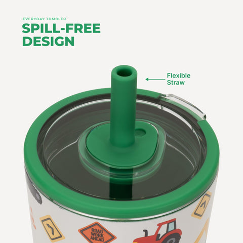 HydroJug placed in car cup holder demonstrating slim travel-friendly fit