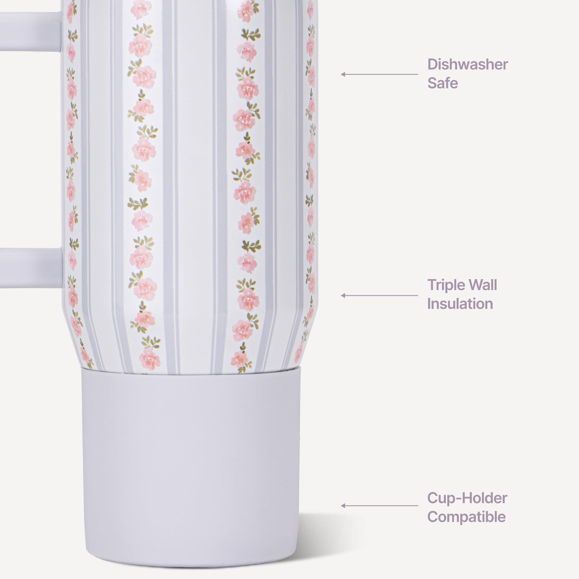 HydroJug Primrose straw close-up demonstrating spill-free sipping