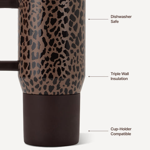 HydroJug soft-touch flip-top lid detail demonstrating leak-resistant seal benefit