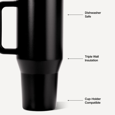 HydroJug Traveler lid detail with flip straw showing easy sipping and spill resistance