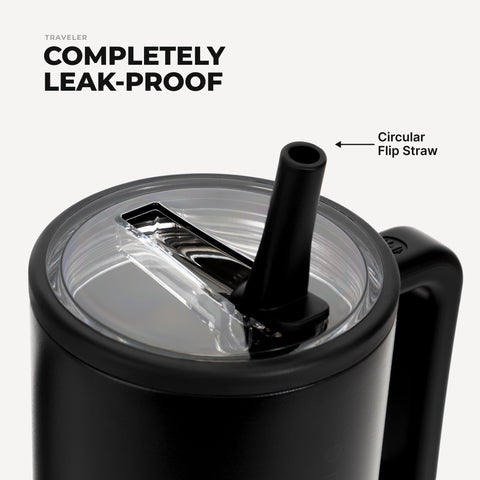 HydroJug Traveler rubber non-slip base on table providing stability and reduced sliding