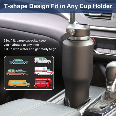 HYDROWION flex cap wide mouth for easy ice, fruit addition and cleaning