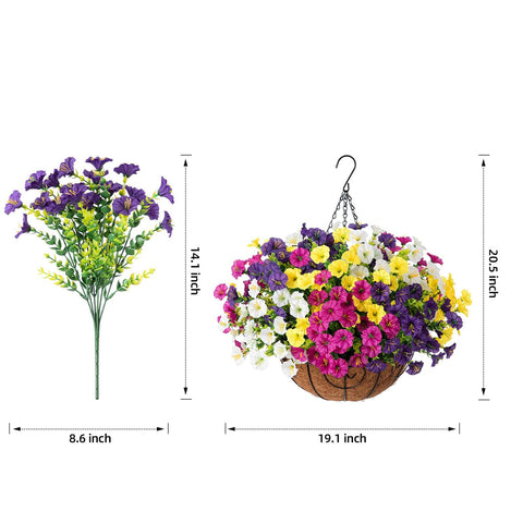 HyeFlora assembled basket beside a ruler for scale and correct sizing