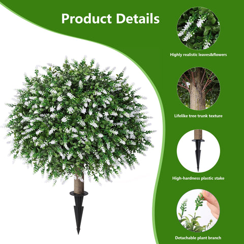 HyeFlora pointed stake inserted into soil for secure placement