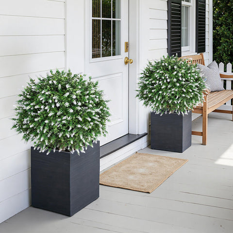 HyeFlora next to chair to show size and scale for small spaces